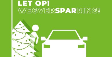 Let op, wegversparring!